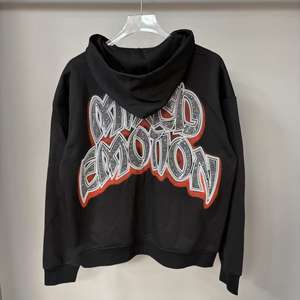 Sudadera con Capucha de Alta Calidad, 100% Algodón Grueso, Estampado de Grafiti con Emociones Mixtas, Logotipo con Letras Brillantes, para Hombre - Product Image 4