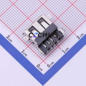 482580001 USB Connector Bent Lead Through Hole Connector Type-A USB 2.0 Female Right Angle Insert - Product Image 2