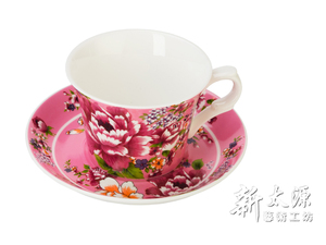 ถ้วยน้ำชาเซรามิกสีชมพูทันสมัยพิมพ์ลายจอกน้ำสำหรับเป็นของขวัญ - Product Image 2