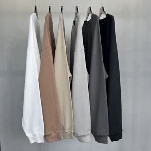 Custom <b>Logo</b> 330 GSM Waffle Streetwear Heavyweight Drop Shoulder Hip Hop Tshirt Oversize Long Sleeve Men T Shirts - Product Image 1