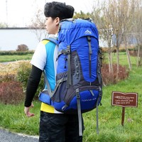 Nouveau Sac de Randonnée et d'Alpinisme Transfrontalier à Double Bretelle, Sac de Sport Imperméable 65+5L avec Bretelles Courbes, Vente en Gros