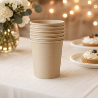 Gobelets en papier kraft à paroi simple 6oz, jetables, pour café chaud, avec logo personnalisé imprimé, écologiques