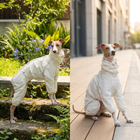 Manteau de pluie pour chien en polyester imperméable pour Bouledogue italien et Whippet avec protection UV, col haut réglable, toutes saisons