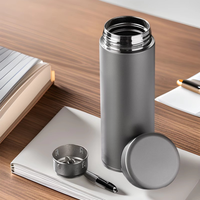 Tasse isotherme en titane pur avec infuseur à thé, double paroi, portable, personnalisable, coffret cadeau d'affaires haut de gamme, pour hommes et femmes, grande taille