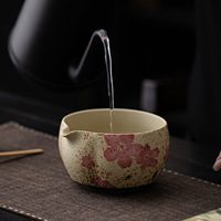 Ensemble bol à matcha en céramique à bord rouge et support pour chasen, style chinois, grande taille, coffret cadeau, accessoires pour le thé