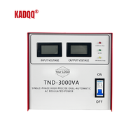 Protector de Voltaje Monofásico TND-1500VA SVC - Diseño Silencioso para Hogar y Oficina, Entrada 150-260V, Protección Inteligente Contra Sobrecargas