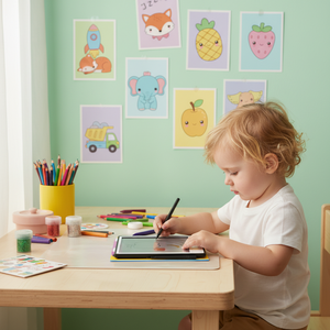 Tavoletta LCD Riutilizzabile HFL 6/8.5/11 Pollici per Bambini, Lavagna per Disegnare, Giocattolo Educativo per 2-7 Anni, Libro <span class=keywords><strong>da</strong></span> Tracciare <span class=keywords><strong>da</strong></span> 20 Pagine Incluso - Product Image 3