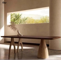 Table à manger rectangulaire nordique en bois massif Design moderne Simple table de travail à domicile bureau de négociation pour hôtels