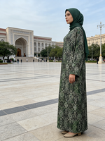 Nouvelle Collection 2026 : Abaya Modeste en Polyester Écologique de Qualité Supérieure, Style Exquis, Longueur Cheville, pour Femmes Musulmanes, Printemps-Été, Modèle Ethnique (ODM)
