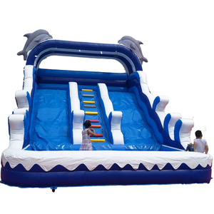 Heavy duty scivoli gonfiabili blu onda di acqua scorrevole di acqua gonfiabile <span class=keywords><strong>scivolo</strong></span> <span class=keywords><strong>con</strong></span> <span class=keywords><strong>piscina</strong></span> - Product Image 1