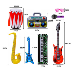 Tùy Chỉnh Thiết Kế Ảnh Đạo Cụ Tái Sử Dụng Ngôi Sao Nhạc Rock Đồ Chơi Inflatable Guitar Microphone Đồ Chơi Disco Đảng Hồ Bơi Bơm Hơi Đồ Chơi - Product Image 4