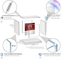 Boîte d'affichage magnétique en acrylique transparent sur mesure, taille et couleur personnalisées, vente en gros d'usine, pour la décoration intérieure, boîte ETB, TCG