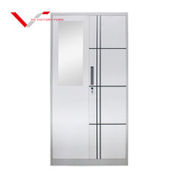 Armoire de rangement pour vêtements à 2 portes battantes en acier, casier de gym en fer, armoire métallique, placard en acier imprimé