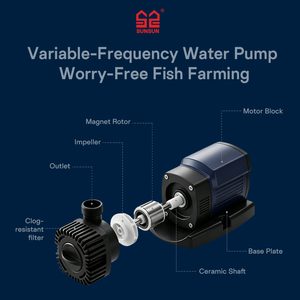 Pompe à eau pour bassin à poissons <span class=keywords><strong>SUNSUN</strong></span> 16000L/h 25W~140W, haute qualité, haute densité, amphibie, pour pisciculture, aquarium - Product Image 2