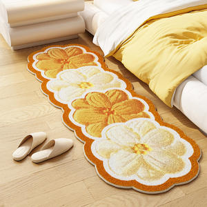 Alfombra Floral de Poliéster con Forma Novedosa, Tapete para Lado de Cama Resistente a las Manchas, para Uso Doméstico, Patrón 1, Patrón 2, Patrón 3, Patrón 4 - Product Image 5