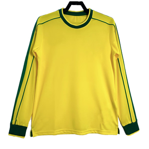 Camiseta Retro de Fútbol de Brasil 1998, Uniforme de Manga Larga para Competiciones de Clubes Europeos, de Secado Rápido - Product Image 1