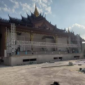 Structure de scène portable en aluminium pour concerts en extérieur avec toit en treillis et éclairage, fabriquée à Guangzhou - Product Image 3