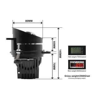 Feux antibrouillard LED J7 80mm 65mm 70mm 145mm 55W 6000K 6000Lm, compatibles avec la mise à niveau et la rénovation universelles - Product Image 1