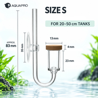 Diffuseur de CO2 compact transparent AQUAPRO pour plantes d'aquarium et aquariums, dissolvant de dioxyde de carbone à bulles fines pour aquarium planté