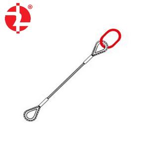 リフティングスリング マルチレッグ 亜鉛メッキ＆無メッキ鋼線ロープスリング 安全率5:1 高強度 軽量 - Product Image 6