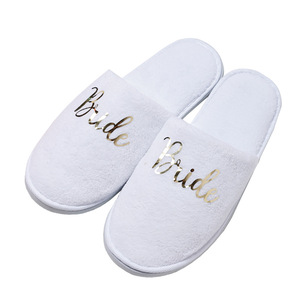 S456A, bata <span class=keywords><strong>de</strong></span> terciopelo dorado <span class=keywords><strong>de</strong></span> alta calidad para mujer, boda, hogar, <span class=keywords><strong>zapatillas</strong></span> <span class=keywords><strong>de</strong></span> <span class=keywords><strong>novia</strong></span> bordadas suaves para mujer - Product Image 5
