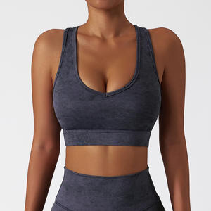 مبيع بالجملة حمالة صدر رياضية على شكل حرف I عارية مطبوعة عبر الحدود حمالة صدر رياضية للجري في الهواء الطلق حمالة صدر نسائية للجيم واليوغا - Product Image 5