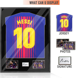 Marco de Exhibición de <span class=keywords><strong>Camisetas</strong></span> y <span class=keywords><strong>Camisetas</strong></span> de Fútbol de Madera Duradero y Ecológico de Alta Calidad con Diseño Moderno, Gabinete de Montaje en Pared - Product Image 3