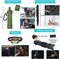 Kit Professionnel de Survie Kongbo et Grand Sac à Dos de Camping, Trousse de Premiers Soins pour Aventure, Randonnée en Plein Air