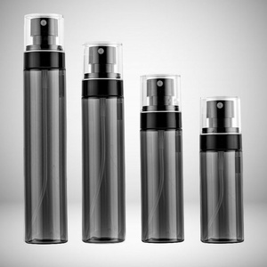 Wholesale PET Flat Top Plastic Bottle 30ml 60ml 100ml 120ml Black Translucency Fine Mist Pump Sprayer Black <b>Spray</b> Bottle - Product Image 3
