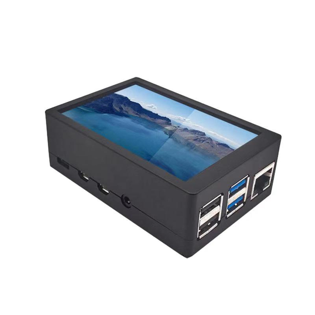 Raspberry Pi 4 Model B Computer Case Cover Shell Enclosure Box Support for Installing Fans or 3.5 Inch LCD Touch Screen Display