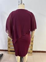 Nouvelle robe de soirée élégante pour l'été, robe modeste pour femmes, taille 5XL, robe en mousseline de soie avec strass