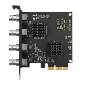 Placa de captura de vídeo PCIE 2.0x4 20 GB/s 1080P 60Hz 4CH SDI PCIE para transmissão ao vivo