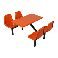 Table et chaises de salle à manger pour école, 4 places