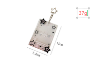 Y2K Transparent 3 pouces Bling Kpop Photo porte-carte porte-clés acrylique Photo insérer Album cadre Kpop porte-clés Id Bus porte-cartes