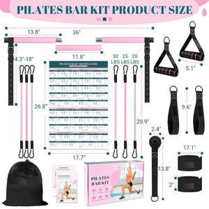 Kit de Barra de Resistencia para Pilates, Portátil y Ecológico, con Barra de Yoga Multifuncional y Hebilla de Ajuste Resistente, en Bolsa - Product Image 2