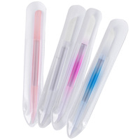 Pousse-cuticules en acier inoxydable, stylo à points pour ongles, dissolvant de peaux mortes en métal, bâtonnet orange avec lime à ongles de remplacement jetable