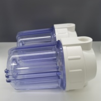 Boîtier de filtre à pince extérieure transparent de 5 "pour purificateur d'eau-pièces de rechange de bouteille de filtre transparent pour système d'osmose inverse