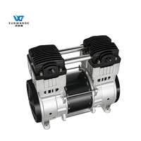 142L 1500W utilisation de laboratoire dentaire 8bar tête de pompe haute pression Double tête compresseur d'air sans huile