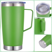Gobelet isotherme sous vide en acier inoxydable 304 à double paroi de 20 oz, personnalisé, avec poignée, revêtement en poudre, pour voiture, 30 oz, vente en gros, collection 2026 Emerit
