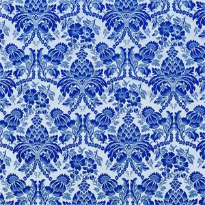 Classic Blue and White Porcelain Patterns Chinese Style Brocade Traditional Jacquard Polyester Fabric for Cheongsam