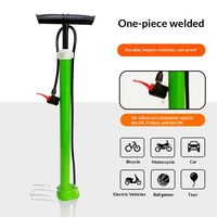 Pompe à air manuelle monobloc soudée 37-en-1 pour vélos, vélos électriques, motos, voitures, avec buses multi-usages, US