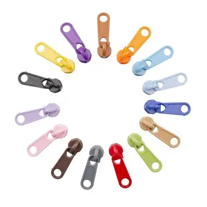 Kết thúc đầu Zip sliders pulle 3 #5 # Nylon cuộn dây kéo thanh trượt tự làm dây kéo puller đầu cho may công cụ may ví và may mặc