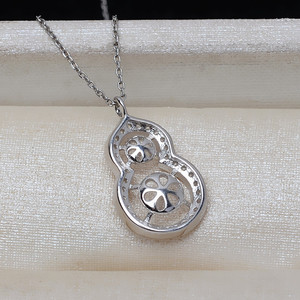 Chaîne en argent S925 avec pendentif vide en forme de gourde, accessoires de perles DIY 4-5 6-7, forme de plante pour la fabrication de bijoux, taille 6 mm - Product Image 4