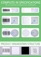 Étiquette adhésive RFID UHF de haute qualité, anti-vol, pour bijoux, échantillon gratuit de l'usine Richer, NFC inscriptible, vierge