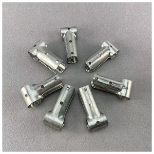 Accessoires pour serres agricoles : Petite pince bec de canard argentée pour tube circulaire, raccord en acier galvanisé, attache de tuyau, garantie 3 ans - Product Image 5