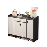 Meuble à chaussures moderne, armoire intégrée pour entrée, grande capacité, meuble d'entrée pour maison de location, étagère à chaussures pour couloir