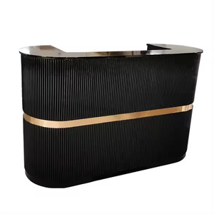 Durable Modern Design Counter Reception Desk <strong>Pink</strong> Painted Wood Front Desk for <strong>Beauty</strong> <strong>Salon</strong> - Product Image 6