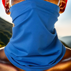 Cache-cou de cyclisme extérieur pour hommes en microfibre de polyester, élastique, rafraîchissant, noir uni, anti-humidité, personnalisable, vente en gros - Product Image 2