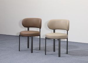 Modern PU Leather Living Room <b>Chair</b> Solid Back Metal <b>Legs</b> Minimalist Design Home Furniture - Product Image 4