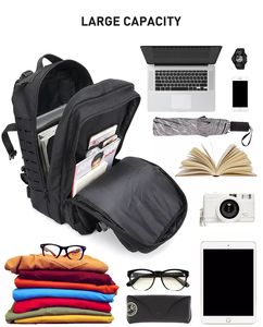 Mochila Táctica de Nailon Unisex de 45l Personalizada con Logotipo, Resistente al Agua, para Deportes al Aire Libre, Mochila OEM - Product Image 3